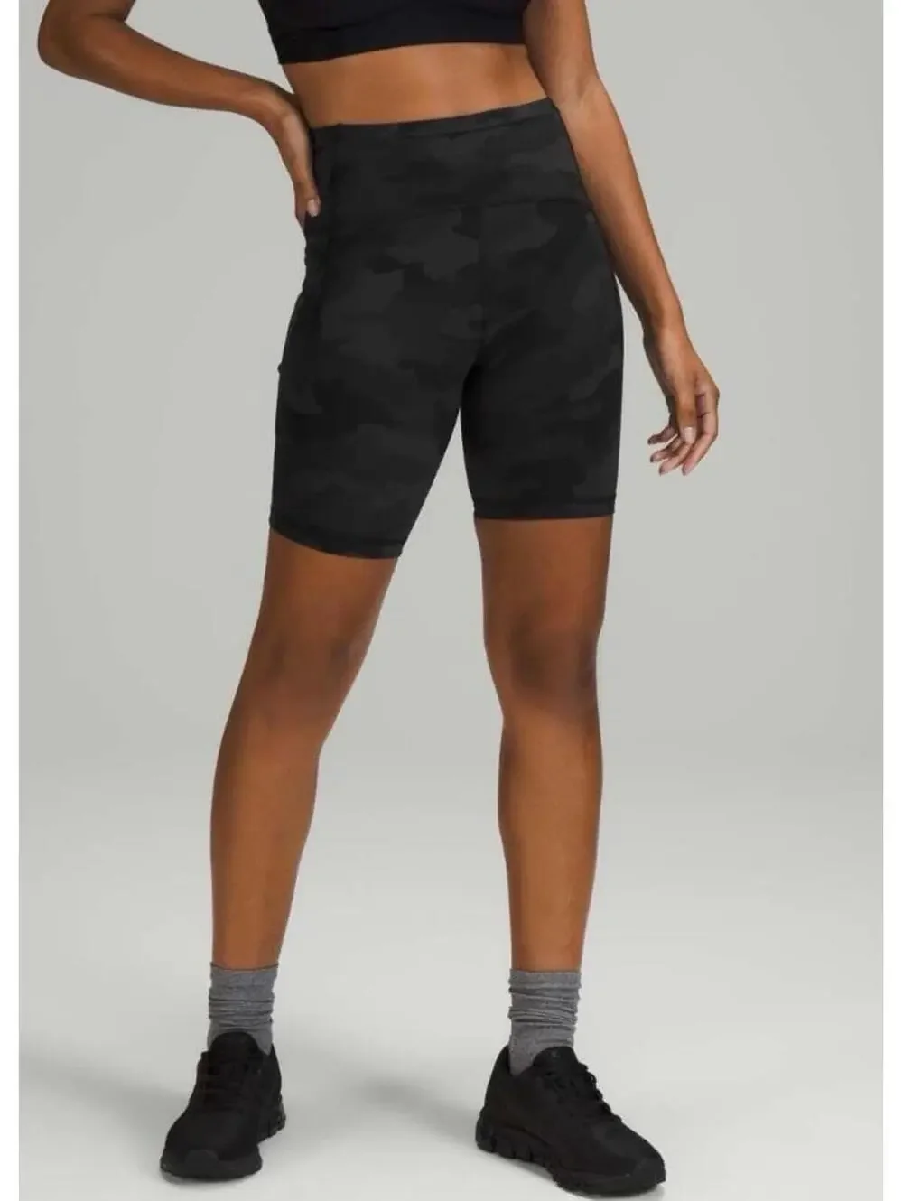 Lululemon Swift Speed High-Rise Short 8in inseam Heritage 265 Camo Deep Coal Mul